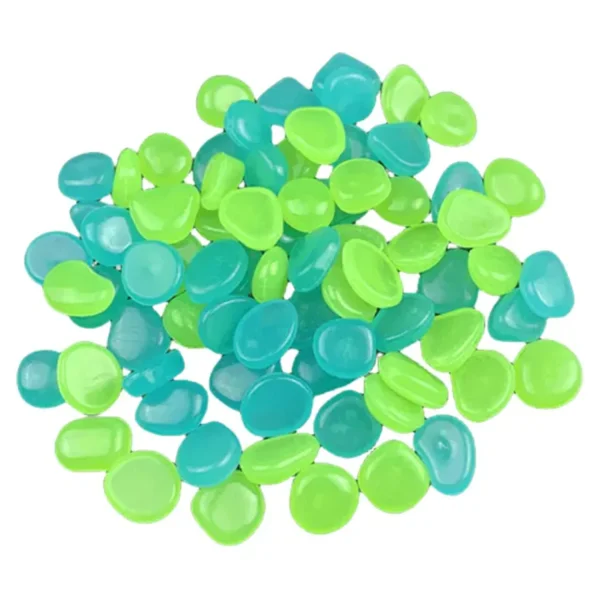 Reusable 100Pcs Luminous Multifunction Glow In The Dark Pebbles Outdoor Decorative Stones for Garden Yard Patio, Long Lasting Br - Image 14