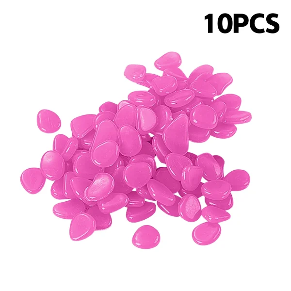 Fish Tank Decorative Aquarium Ornaments Stones Glow In The Dark Luminous Pebbles Stones For Garden Fluorescence Stone Nail Art - Image 11