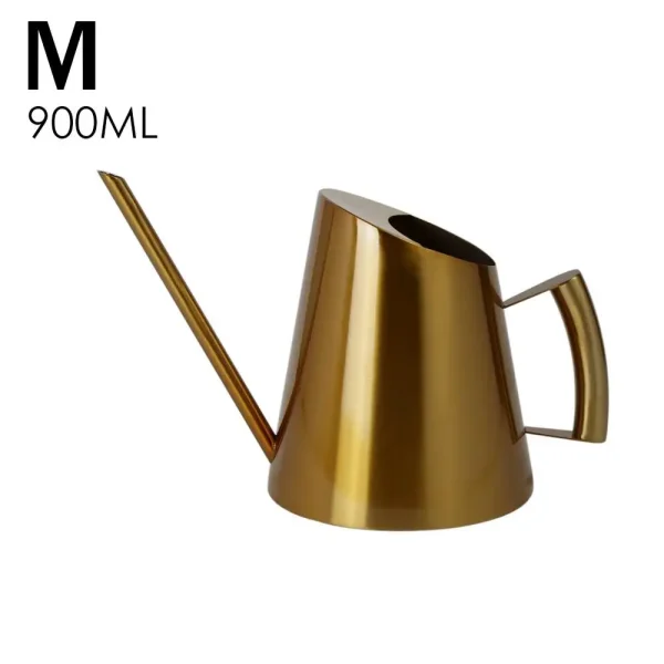 European Stainless Steel Watering Can with Long Spout | 400ml, 900ml, 1500ml Gold & Copper Finish - Image 7