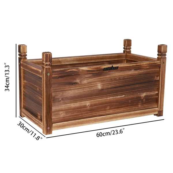 Wooden Planting Box for Elevated Garden Beds | 12-inch, 24-inch, 36-inch Sizes for Vegetables & Flowers - Image 10