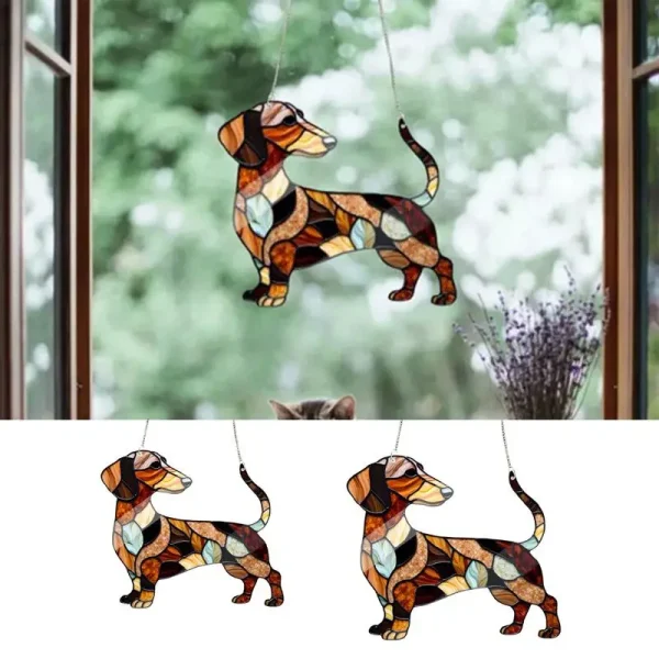 Cute Dachshund Sun Catcher | Acrylic Dog Ornament for Window, Home, Garden & Room Decor - Image 2