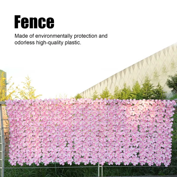 Artificial Ivy Screening Roll Flower Fence Private Balcony Screen Garden Decorative Fence Faux Flower Hedge Privacy Screen - Image 3