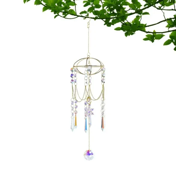 Crystal Sun Catcher | Hanging Crystals Stained Glass Rainbow Maker for Outdoor Garden Decor - Image 5