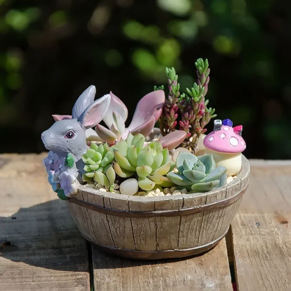 11pcs Artificial Succulents | Mini Faux Flowers for DIY Craft, Home & Office Decor - Image 4