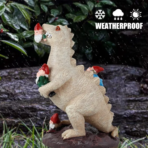 1PCS Dinosaur Gnomes Garden Statue | Outdoor Yard Decor & Lawn Ornament for Patio, Garden & Housewarming Gifts - Image 3