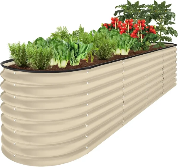 Best Choice Products 8x2x2ft Metal Raised Garden Bed, Oval Outdoor Deep Root Planter Box for Vegetables, Herbs w/ 4 Support Bars - Image 14