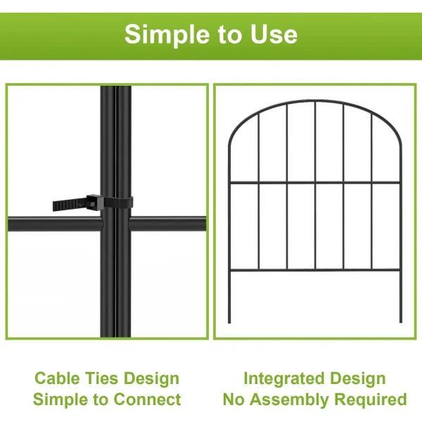 Decorative Garden Fencing, Rust-Proof Wire Panels for Animal Barriers, Edge for Dogs & Flower Plants, Outdoor Backyard Arch Bord - Image 3