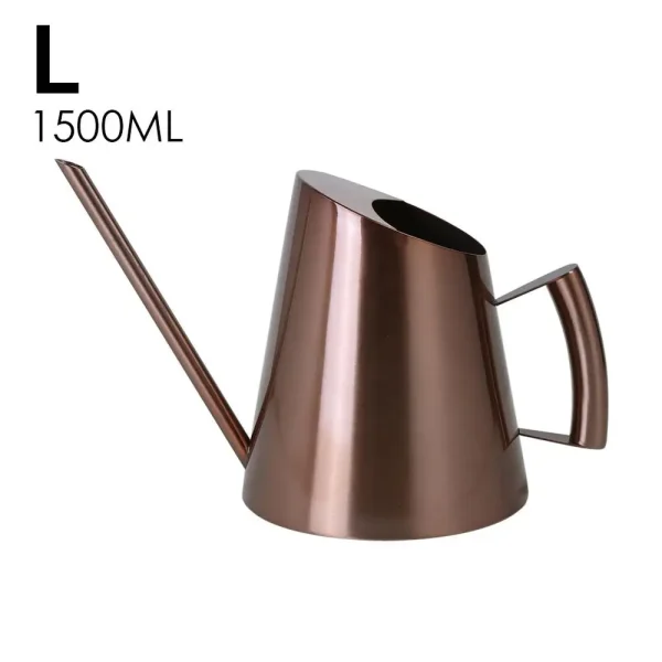 European Stainless Steel Watering Can with Long Spout | 400ml, 900ml, 1500ml Gold & Copper Finish - Image 9