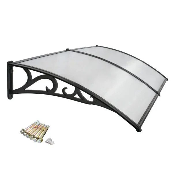 80" x 40" Front Door Canopy – Outdoor Window Awning Cover for UV, Rain & Snow Protection - Image 3