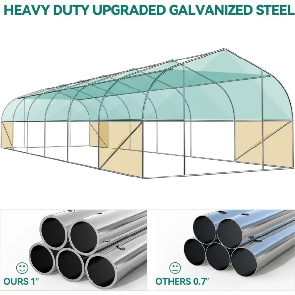 Large Heavy-Duty Walk-In Greenhouse | Portable Tunnel Greenhouse for Gardening - Image 3