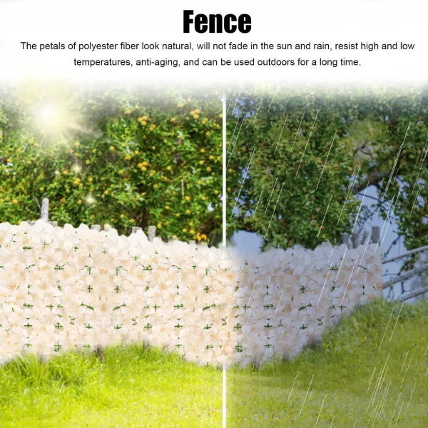 Artificial Ivy Screening Roll Flower Fence Private Balcony Screen Garden Decorative Fence Faux Flower Hedge Privacy Screen - Image 4