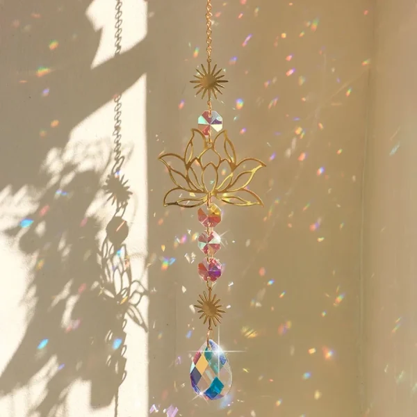 Rainbow Maker Stained Glass | Hanging Crystal Sun Catcher for Garden Decor & Chakra Prisms - Image 11