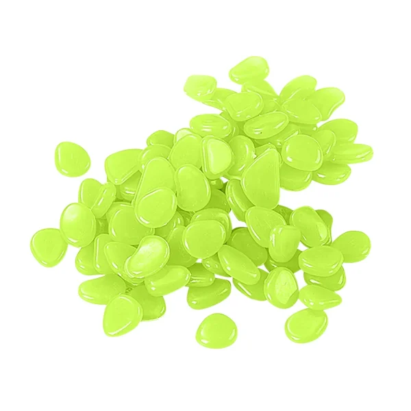 Fish Tank Decorative Aquarium Ornaments Stones Glow In The Dark Luminous Pebbles Stones For Garden Fluorescence Stone Nail Art - Image 2