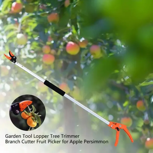 Cut and Hold Tree Pruner | Short Reach Branch Cutter & Fruit Picker with Rotating Blade Head - Image 4