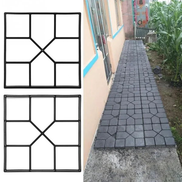 DIY Garden Pavement Mold | Plastic Road and Path Paving Mould for Brick Stone Design - Image 6