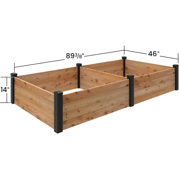 Haven 4 ft. x 8 ft. Natural Cedar Raised Garden Bed - Image 5