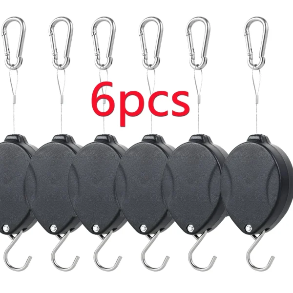 Retractable Plant Hanger | Adjustable Pulley Hook for Hanging Plants, Baskets & Pots - Image 7