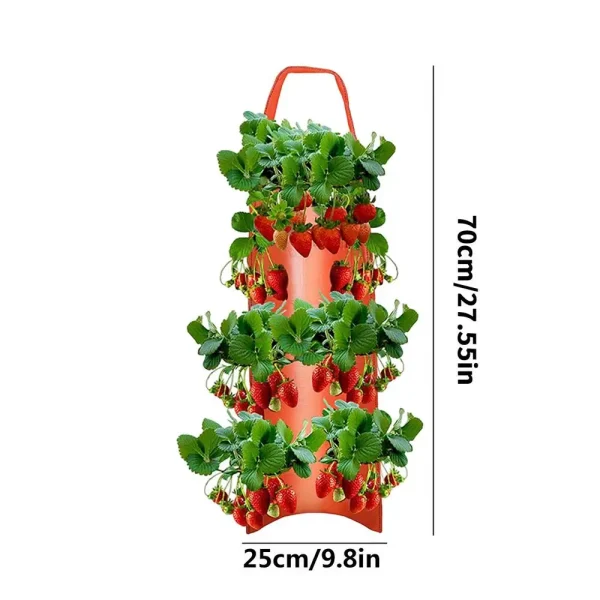 New Fabric Flower Bag Strawberry Growing Bag Plant Pot Wall Hanging Planter Vertical Vegetables Potatoes Greenhouse Garden Tools - Image 6