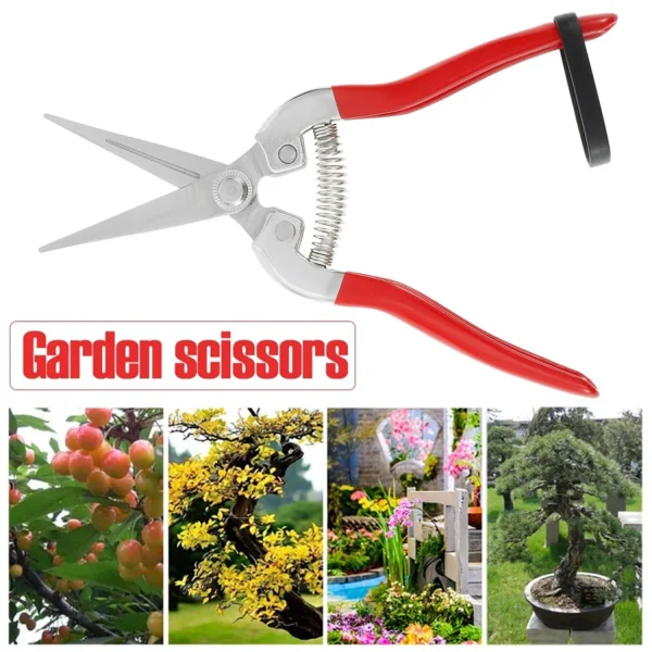 Straight Pruning Shears | Stainless Steel Florist Scissors & Multifunctional Garden Snips for Precision Cutting - Image 6