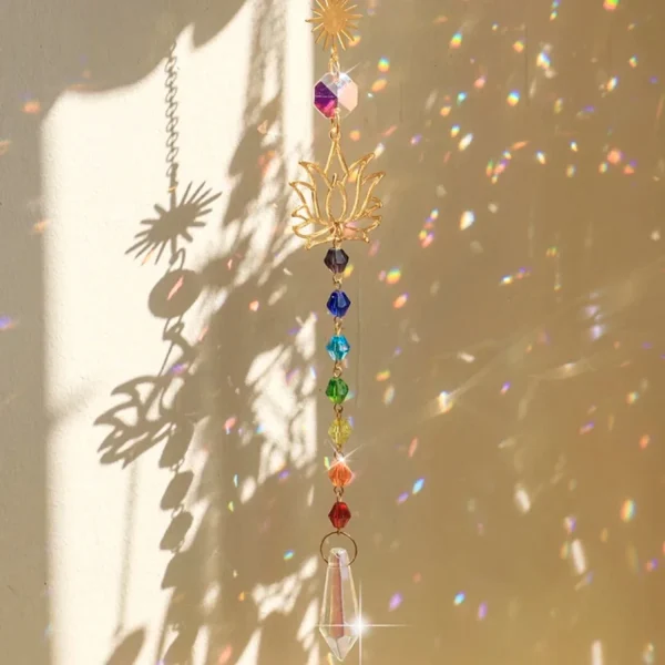 Rainbow Maker Stained Glass | Hanging Crystal Sun Catcher for Garden Decor & Chakra Prisms - Image 8