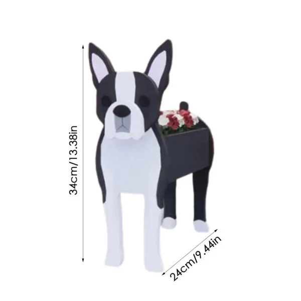 Cute Dog Garden Flower Pot | Samoyed, Schnauzer, Bulldog, Corgi DIY PVC Planter for Indoor & Outdoor Garden Decor - Image 10