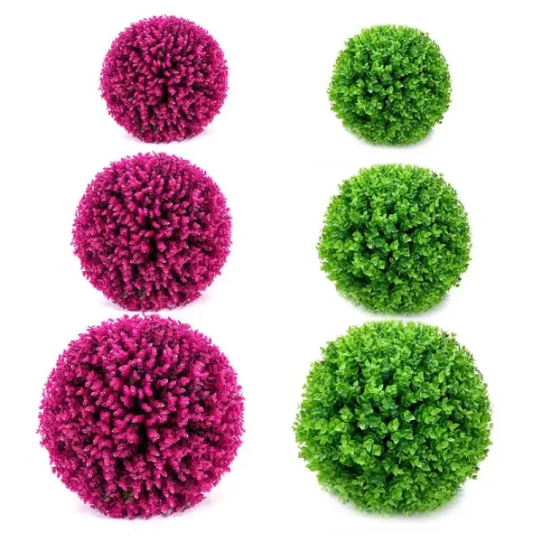 Artificial Eucalyptus Plant Ball | Hanging Round Plant for Indoor & Outdoor Decoration - Image 5