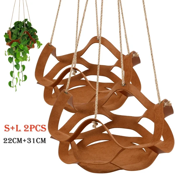 Garden Plant Hanging Basket | 9/12 Inch Jute Rope Woven Planter for Indoor Plants & Flowers - Image 8