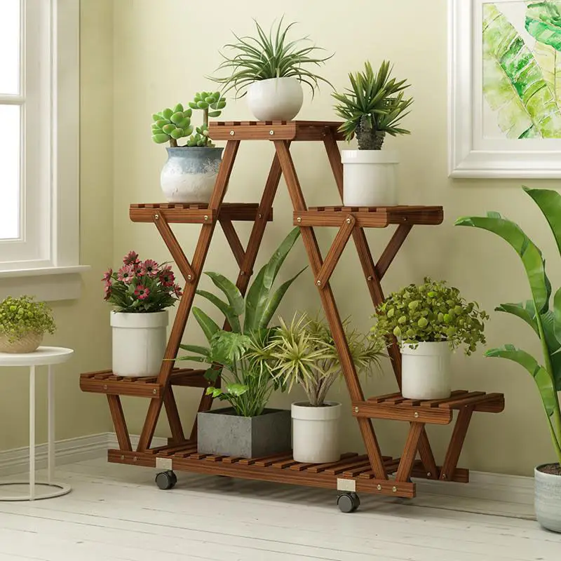 6-Tier Movable Wooden