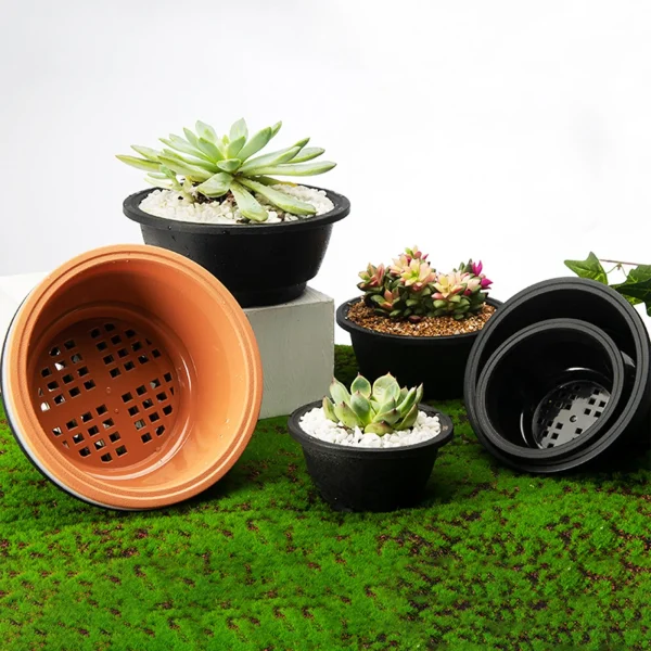 Plastic Plant Pots with Saucers | Modern Indoor & Outdoor Flower Planters - Image 4