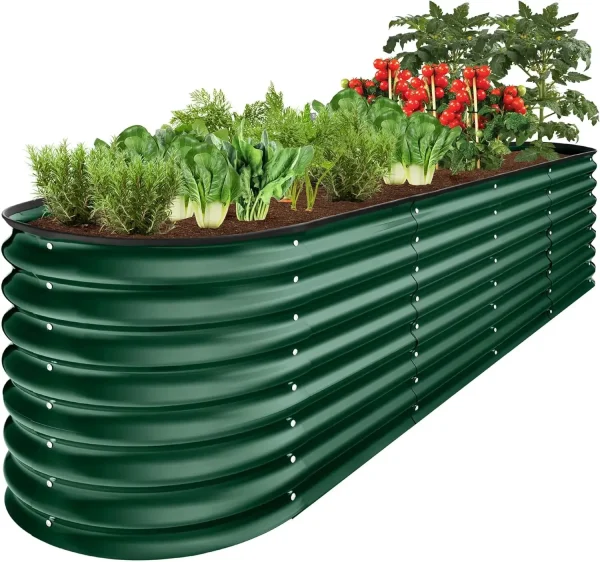 Best Choice Products 8x2x2ft Metal Raised Garden Bed, Oval Outdoor Deep Root Planter Box for Vegetables, Herbs w/ 4 Support Bars - Image 10